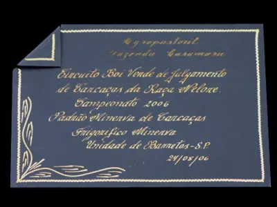 Prêmios — Premio Circuito Boi Verde De Julgamento De Carcacas Da Raca Nelore Campeonato 2006 Padrao Minerva De Carcacas Barretos